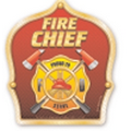 Plastic Curved Back Fire Helmet with Fire Chief Shield